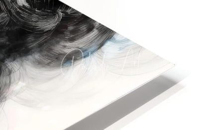 Abstract black and white painted artwork titled asian beauty on a sleek modern acrylic print