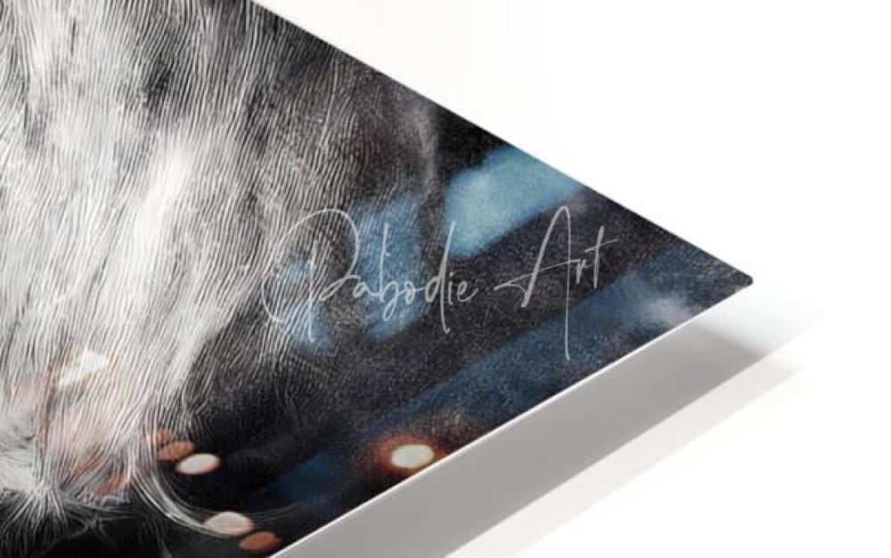 A sleek black and white abstract art print named Bobby with a textured brushstroke finish