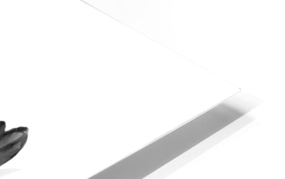 A sleek minimalist white laptop with glossy finish and silver trim in the breezy blooming tulips collection