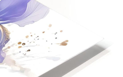 A white rectangular box featuring a purple and gold illustrated design for irises ink wash product packaging