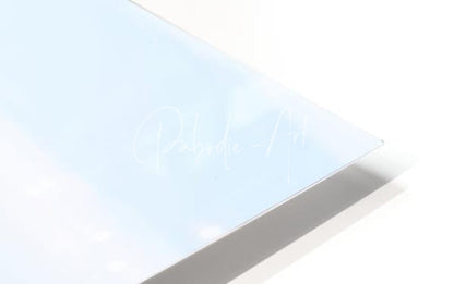 A sleek translucent light blue acrylic panel with a glossy finish from the Natural Serenity collection